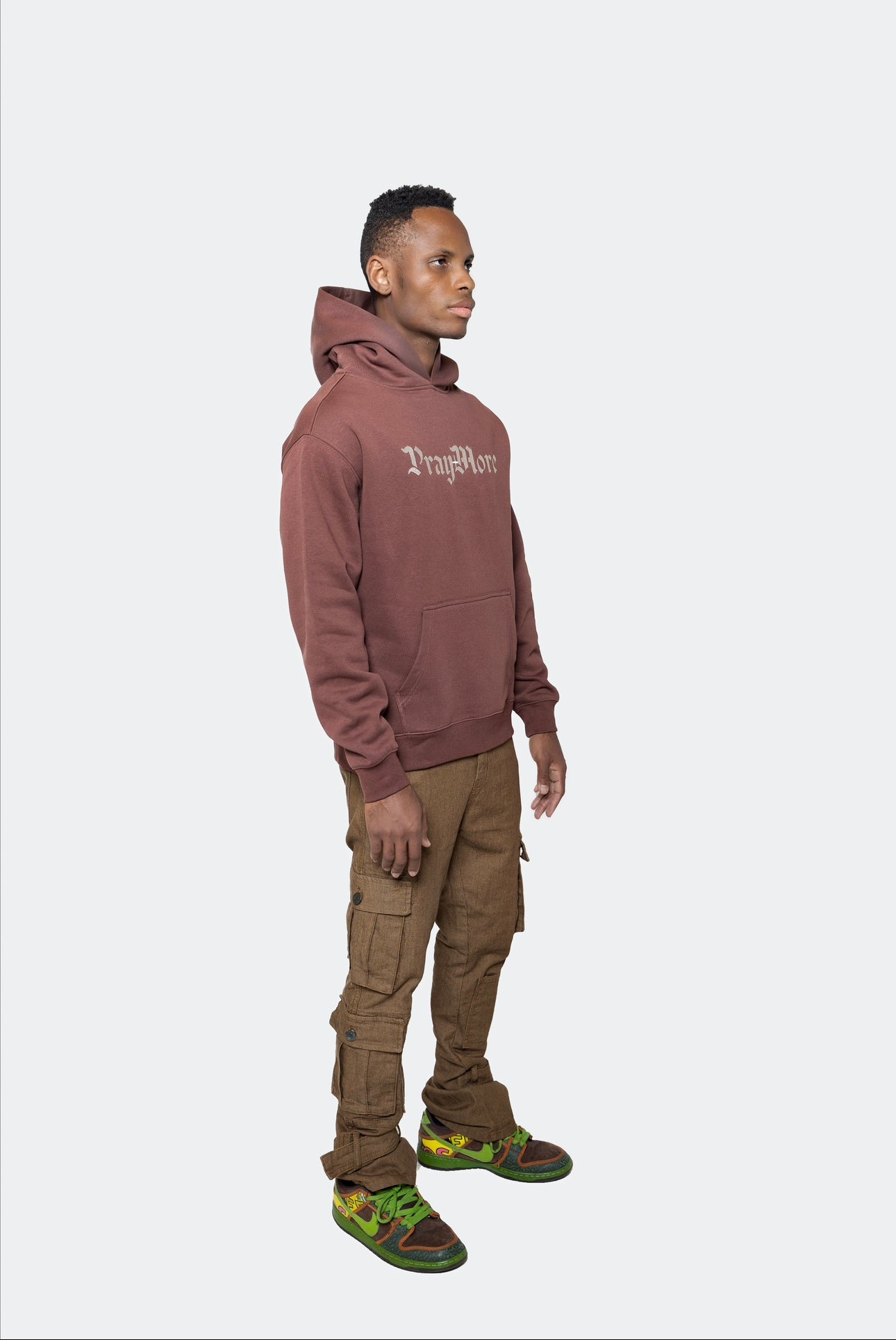 Pray More Hoodie (Brown) – ALMVGHTY