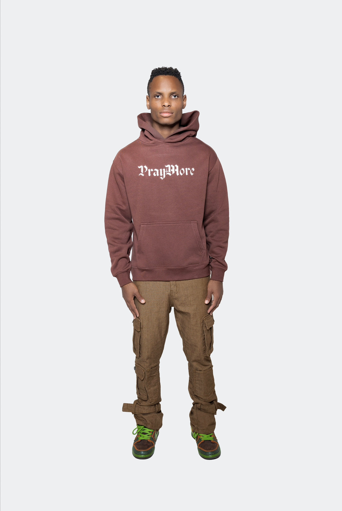 Pray More Hoodie (Brown)