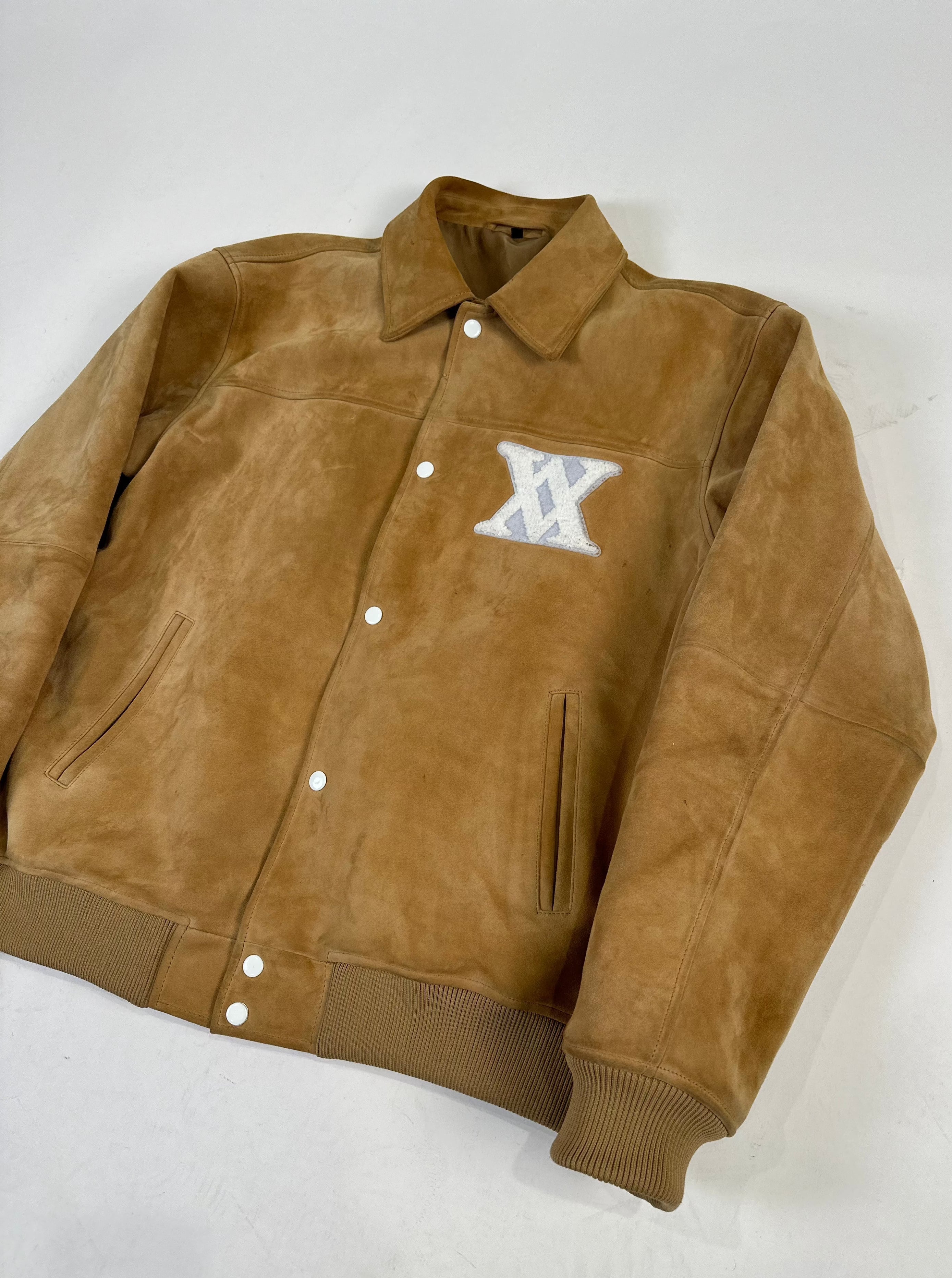 Suede Heaven on Earth Varsity Jacket