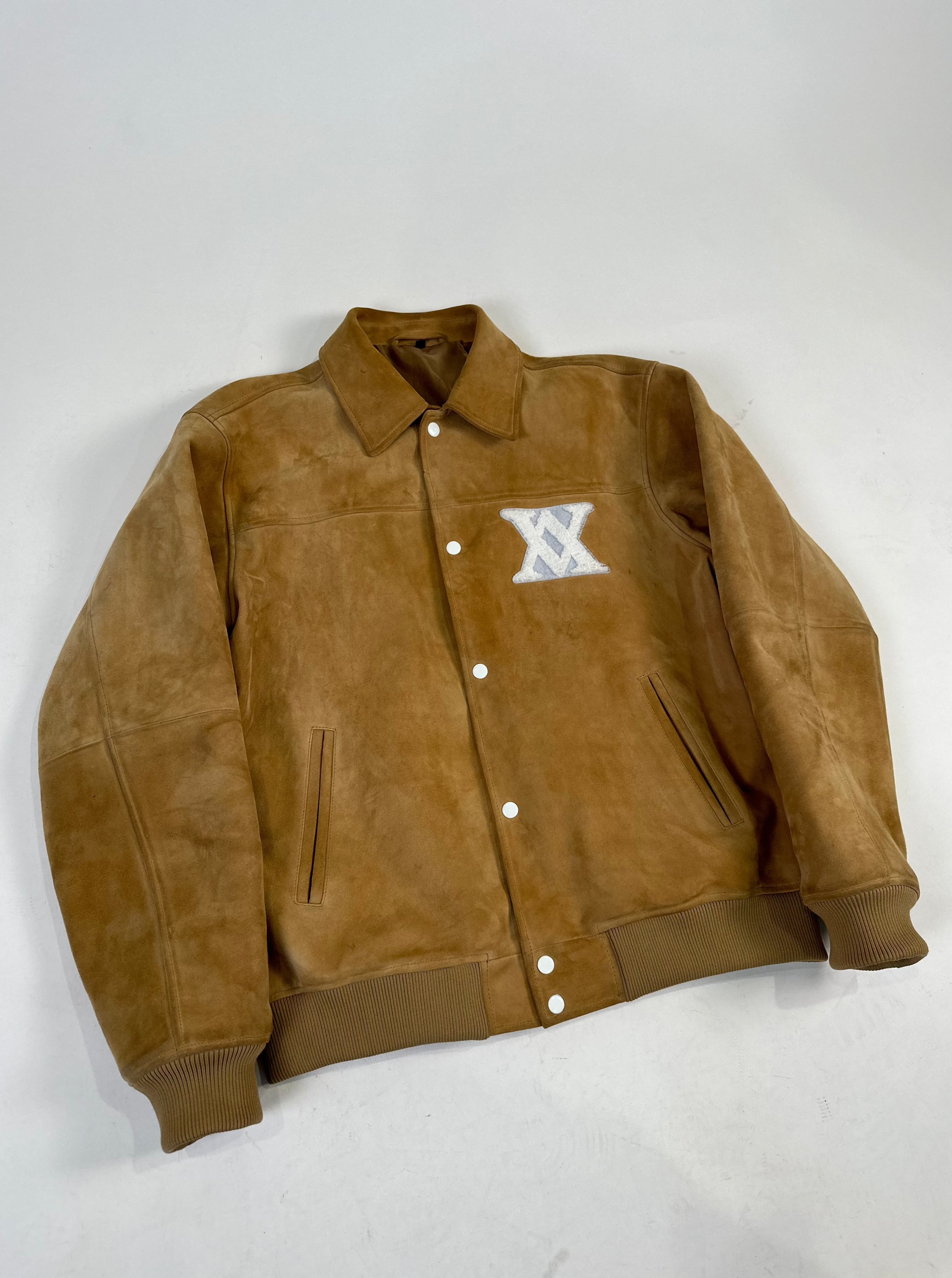 Suede Heaven on Earth Varsity Jacket