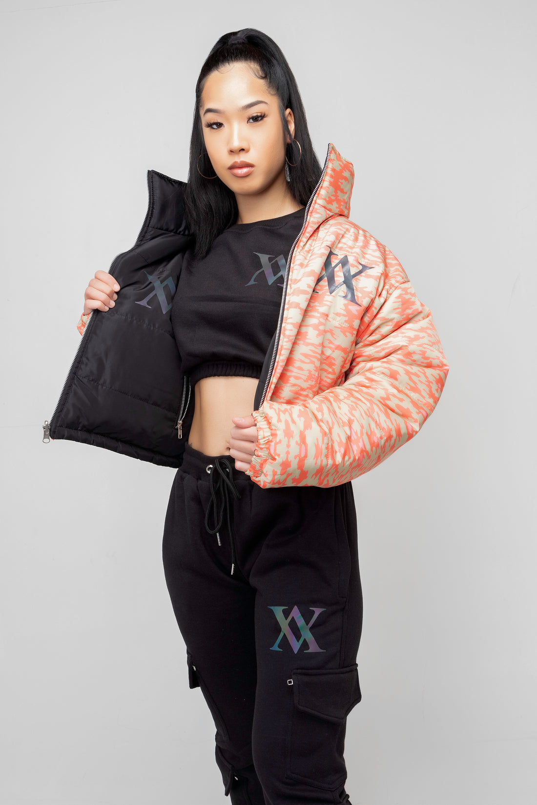 REVERSIBLE CAMO PUFFER JACKET