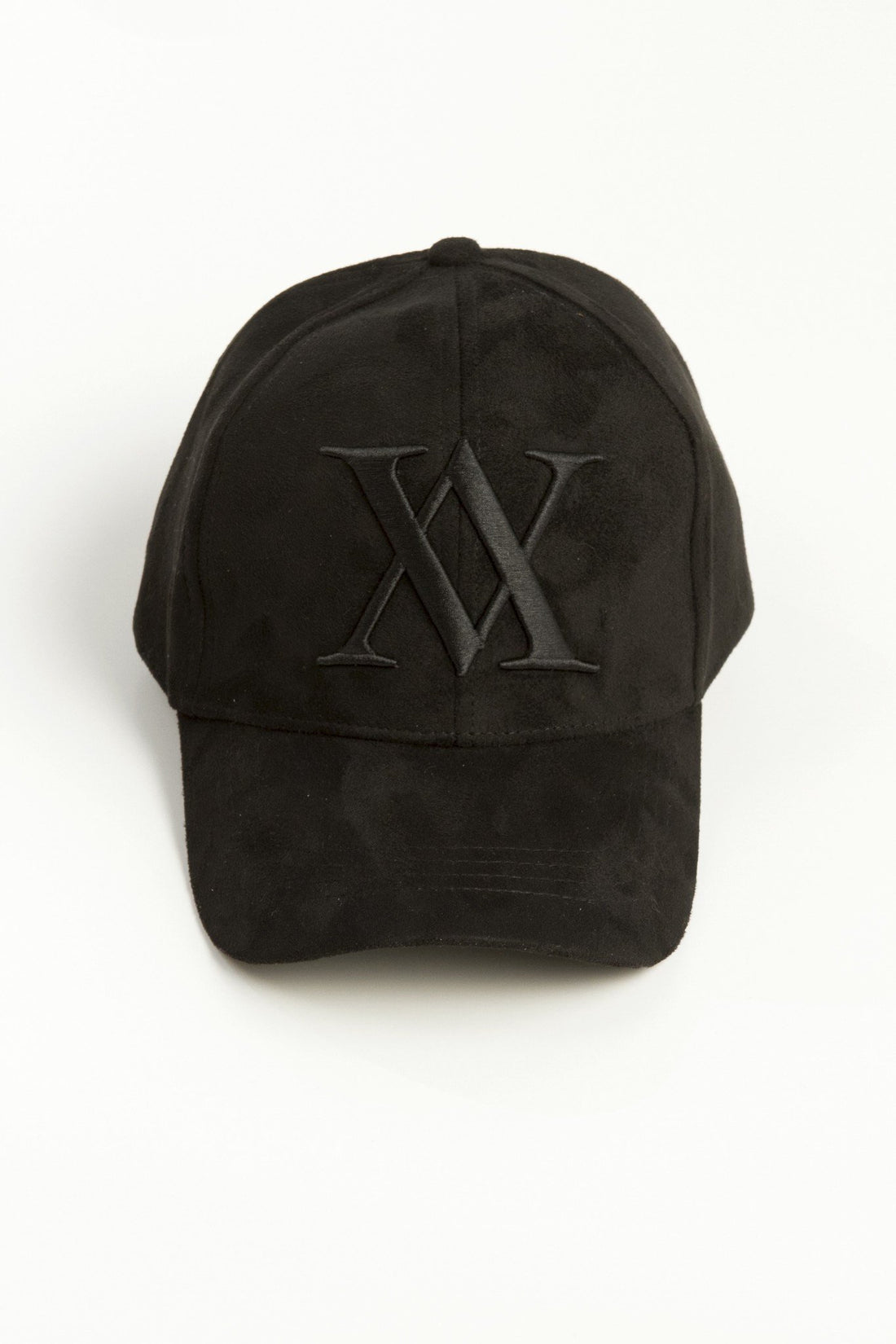 ALMVGHTY Embroidered Suede Dad Hat - Black